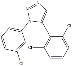 1-(3-Chlorophenyl)-5-(2,6-dichlorophenyl)-1H-1,2,3-triazole Struktur