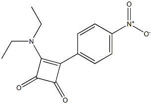 4-(4-Nitrophenyl)-3-diethylamino-3-cyclobutene-1,2-dione Struktur