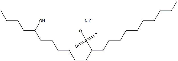 18-Hydroxydocosane-11-sulfonic acid sodium salt Struktur