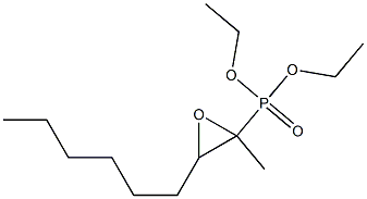 [2-Methyl-3-hexyloxiranyl]phosphonic acid diethyl ester Struktur