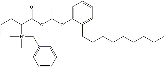 N,N-Dimethyl-N-benzyl-N-[1-[[1-(2-nonylphenyloxy)ethyl]oxycarbonyl]butyl]aminium Struktur