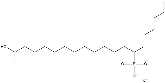 19-Hydroxyicosane-7-sulfonic acid potassium salt Struktur