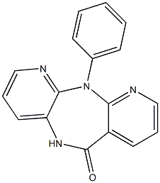 5,11-Dihydro-11-phenyl-6H-dipyrido[3,2-b:2',3'-e][1,4]diazepin-6-one Struktur