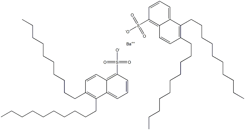 Bis(5,6-didecyl-1-naphthalenesulfonic acid)barium salt Struktur