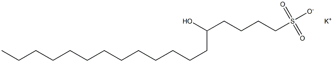 5-Hydroxyoctadecane-1-sulfonic acid potassium salt Struktur