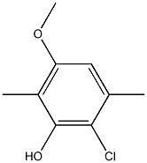 3-Methoxy-6-chloro-2,5-dimethylphenol Struktur