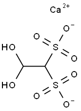 2,2-Dihydroxyethane-1,1-disulfonic acid calcium salt Struktur