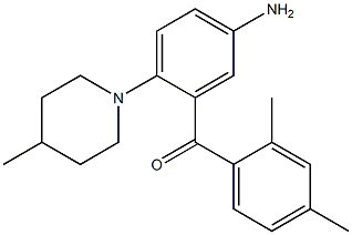 5-Amino-2',4'-dimethyl-2-(4-methyl-1-piperidinyl)benzophenone Struktur