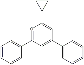 2-Cyclopropyl-4,6-diphenylpyrylium Struktur