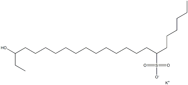 21-Hydroxytricosane-7-sulfonic acid potassium salt Struktur