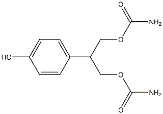 2-(4-Hydroxyphenyl)-1,3-propanediol 1,3-dicarbamate Struktur