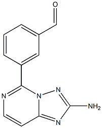 3-(2-Amino[1,2,4]triazolo[1,5-c]pyrimidin-5-yl)benzaldehyde Struktur