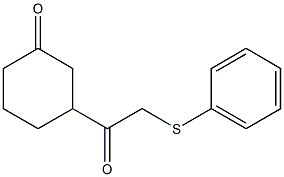 3-[1-Oxo-2-(phenylthio)ethyl]cyclohexan-1-one Struktur