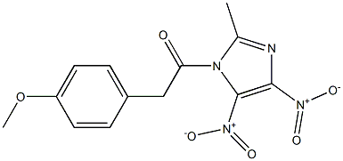 2-Methyl-4,5-dinitro-1-[2-(4-methoxyphenyl)-1-oxoethyl]-1H-imidazole Struktur