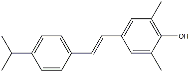 4-[(E)-2-(4-Isopropylphenyl)ethenyl]-2,6-dimethylphenol Struktur