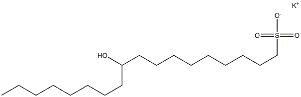 10-Hydroxyoctadecane-1-sulfonic acid potassium salt Struktur