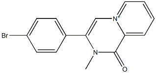 1,2-Dihydro-2-methyl-1-oxo-3-(4-bromophenyl)pyrido[1,2-a]pyrazin-5-ium Struktur