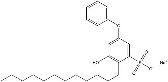 5-Hydroxy-4-dodecyl[oxybisbenzene]-3-sulfonic acid sodium salt Struktur