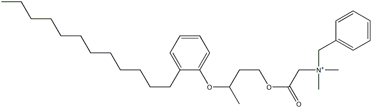 N,N-Dimethyl-N-benzyl-N-[[[3-(2-dodecylphenyloxy)butyl]oxycarbonyl]methyl]aminium Struktur