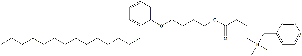 N,N-Dimethyl-N-benzyl-N-[3-[[4-(2-tetradecylphenyloxy)butyl]oxycarbonyl]propyl]aminium Struktur