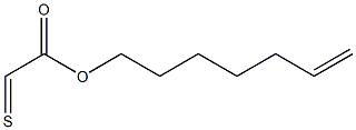 2-Thioxoacetic acid 6-heptenyl ester Struktur