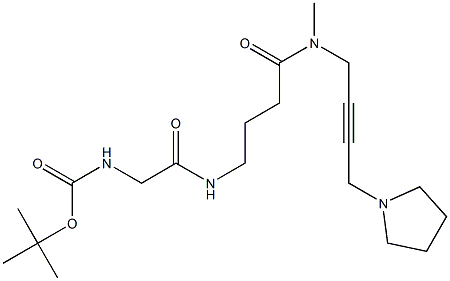 N-Methyl-N-[4-(1-pyrrolidinyl)-2-butynyl]-4-[[(Boc-amino)acetyl]amino]butanamide Struktur