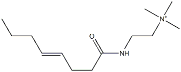 N,N,N-Trimethyl-2-(4-octenoylamino)ethanaminium Struktur