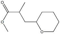 2-Methyl-3-[(tetrahydro-2H-pyran)-2-yl]propionic acid methyl ester Struktur