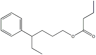 Butanoic acid 4-phenylhexyl ester Struktur