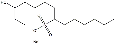 12-Hydroxytetradecane-7-sulfonic acid sodium salt Struktur