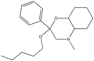 Octahydro-2-pentyloxy-4-methyl-2-phenyl-2H-1,4-benzoxazine Struktur