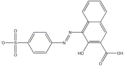 3-Hydroxy-4-[(4-sulfonatophenyl)azo]-2-naphthoic acid Struktur