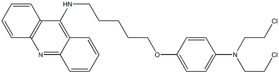 N-[5-[4-[Bis(2-chloroethyl)amino]phenoxy]pentyl]-9-acridinamine Struktur