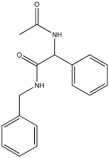 2-Acetylamino-2-phenyl-N-benzylacetamide Struktur