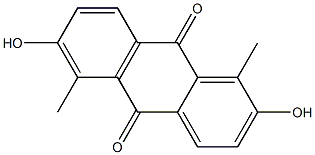 2,6-Dihydroxy-1,5-dimethyl-9,10-anthraquinone Struktur