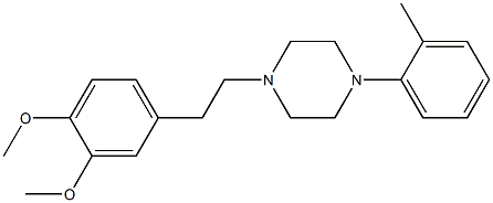 1-(3,4-Dimethoxyphenethyl)-4-(o-tolyl)piperazine Struktur