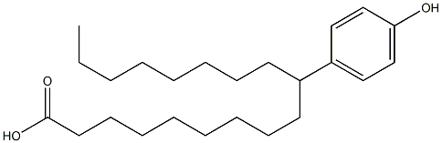 10-(4-Hydroxyphenyl)stearic acid Struktur