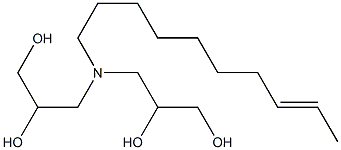 3,3'-(8-Decenylimino)bis(propane-1,2-diol) Struktur