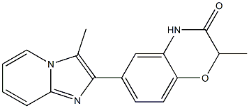 6-(3-Methyl-imidazo[1,2-a]pyridin-2-yl)-2-methyl-2H-1,4-benzoxazin-3(4H)-one Struktur