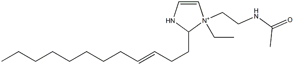 1-[2-(Acetylamino)ethyl]-2-(3-dodecenyl)-1-ethyl-4-imidazoline-1-ium Struktur