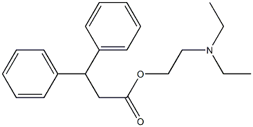 3,3-Diphenylpropionic acid 2-(diethylamino)ethyl ester Struktur