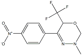 3-Methyl-5-(4-nitrophenyl)-6-(trifluoromethyl)-3,6-dihydro-2H-1,3,4-oxadiazine Struktur