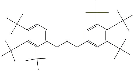 1-(2,3,4-Tri-tert-butylphenyl)-3-(3,4,5-tri-tert-butylphenyl)propane Struktur