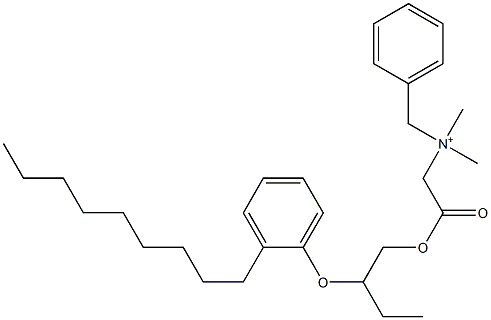 N,N-Dimethyl-N-benzyl-N-[[[2-(2-nonylphenyloxy)butyl]oxycarbonyl]methyl]aminium Struktur