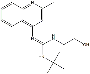 1-tert-Butyl-3-(2-hydroxyethyl)-2-(2-methylquinolin-4-yl)guanidine Struktur