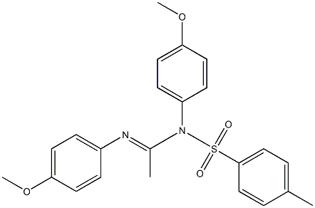 N1-Tosyl-N1,N2-bis(p-methoxyphenyl)acetamidine Struktur