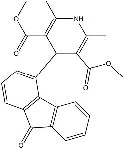 1,4-Dihydro-2,6-dimethyl-4-(9-oxo-9H-fluoren-4-yl)pyridine-3,5-dicarboxylic acid dimethyl ester Struktur