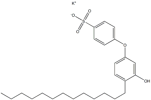 3'-Hydroxy-4'-tridecyl[oxybisbenzene]-4-sulfonic acid potassium salt Struktur