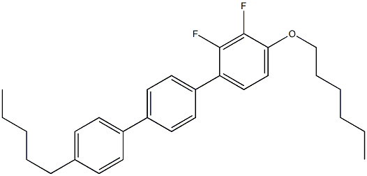 2,3-Difluoro-4-(hexyloxy)-4''-pentyl-1,1':4',1''-terbenzene Struktur