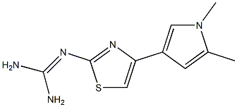 2-[[Amino(amino)methylene]amino]-4-(1-methyl-2-methyl-1H-pyrrol-4-yl)thiazole Struktur